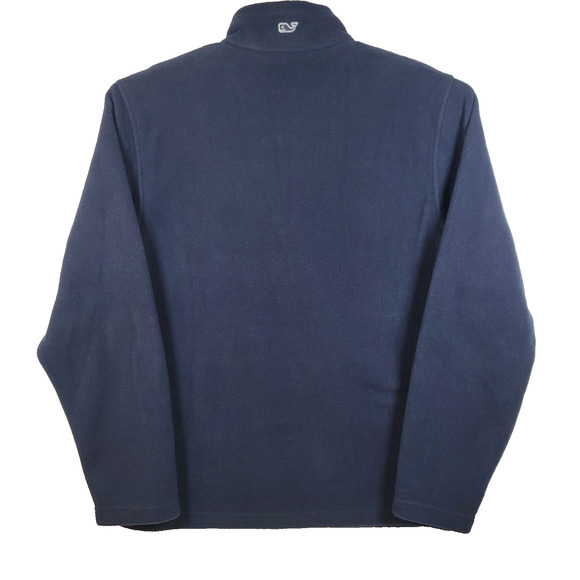 Vineyard Vines Chicago L/S Zip Pullover Fleece Sweater Top Blue Men's Medium D4 - Picture 6 of 10